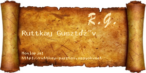 Ruttkay Gusztáv névjegykártya