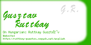 gusztav ruttkay business card